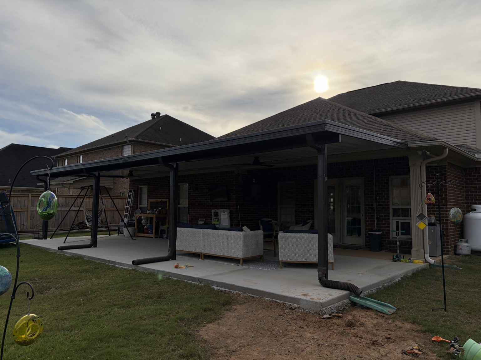 Second completed covered-patio project by Laney Construction